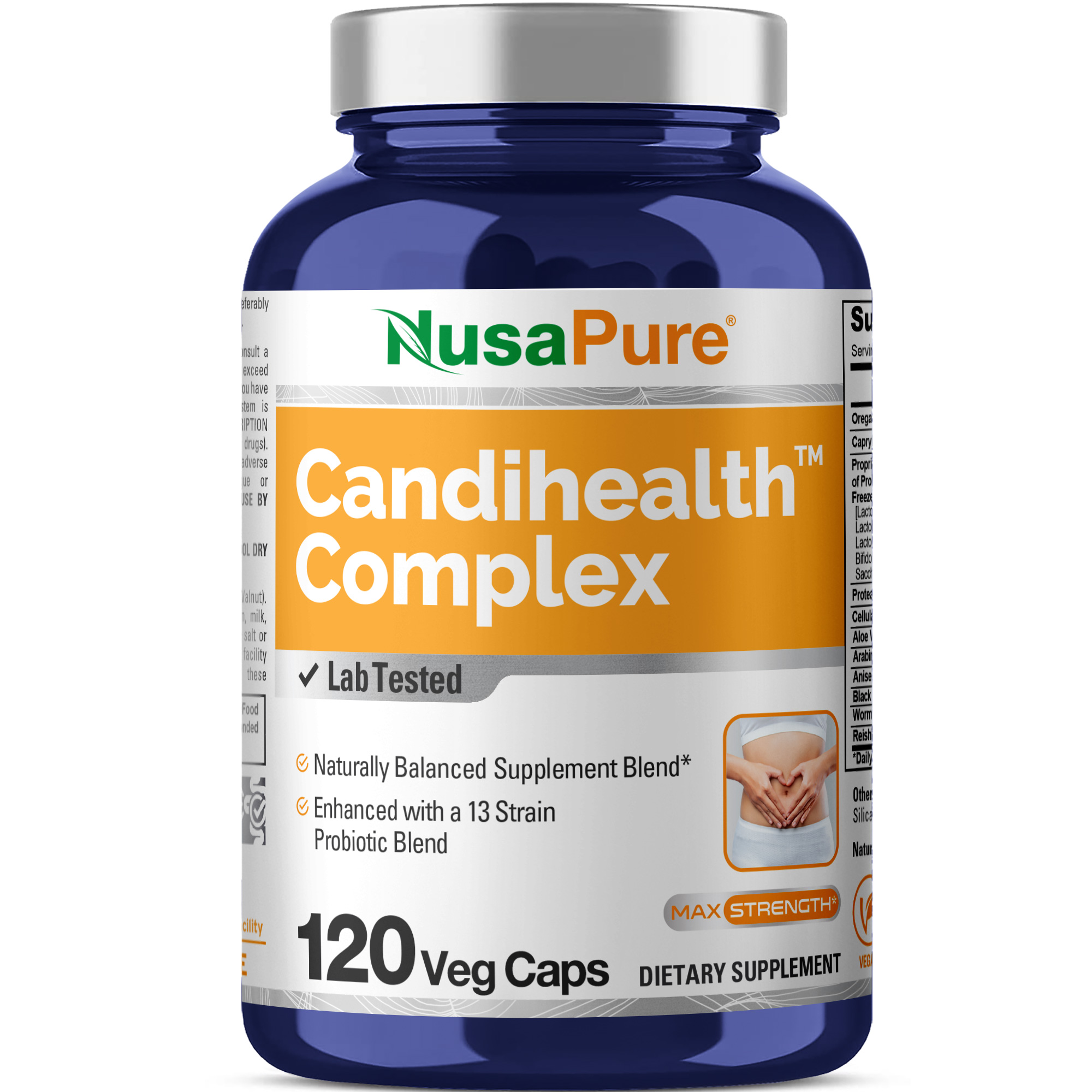 Candi Health - Candida Support (Non - GMO, Vegan ) 120 Veggie Capsules
