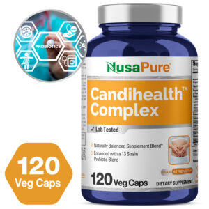 Candi Health - Candida Support( Non - GMO, Gluten - free, Vegan ) 120 Veggie Capsules