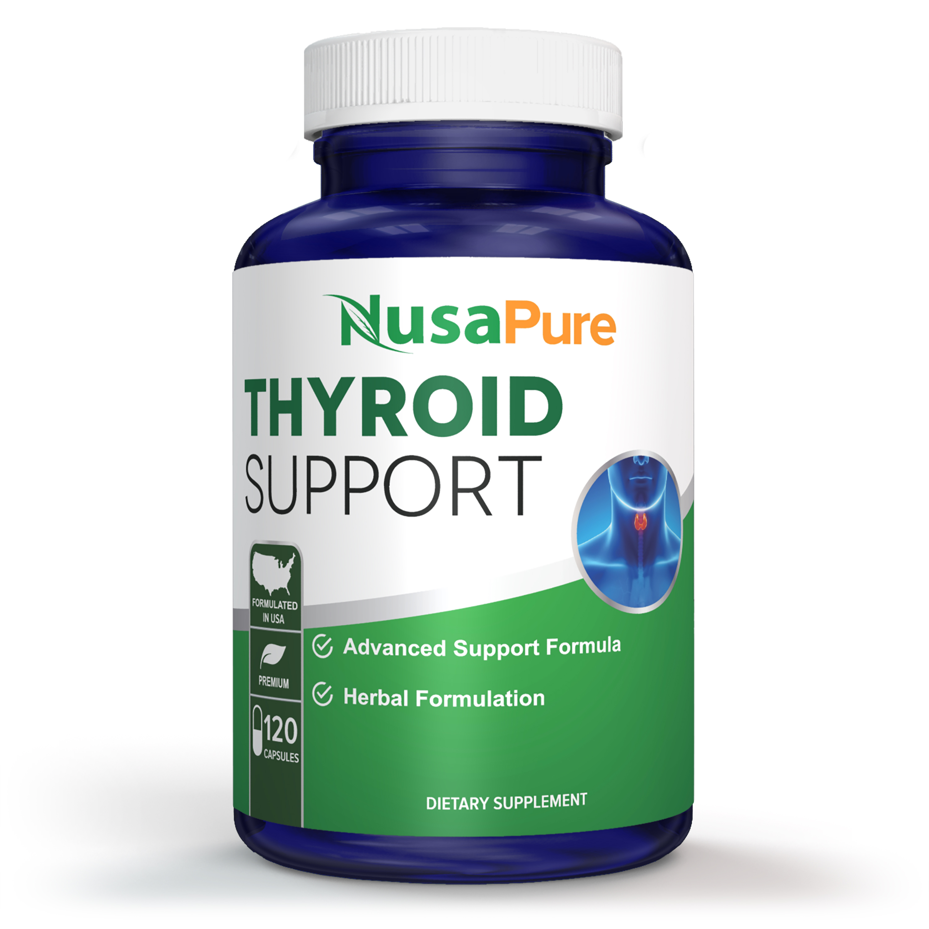 Thyroid Support - 120 Caps with Ashwaganda, Iodine, Zinc, T3 Supplement, Kelp, Vitamin B 12