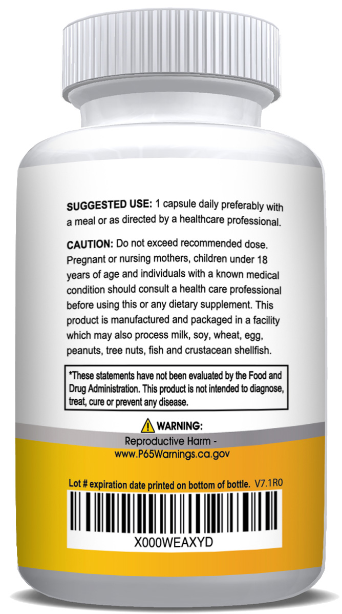Turmeric Curcumin with Organic Turmeric & Bioperine ( Vegetarian ) - 60 Caps - Image 3
