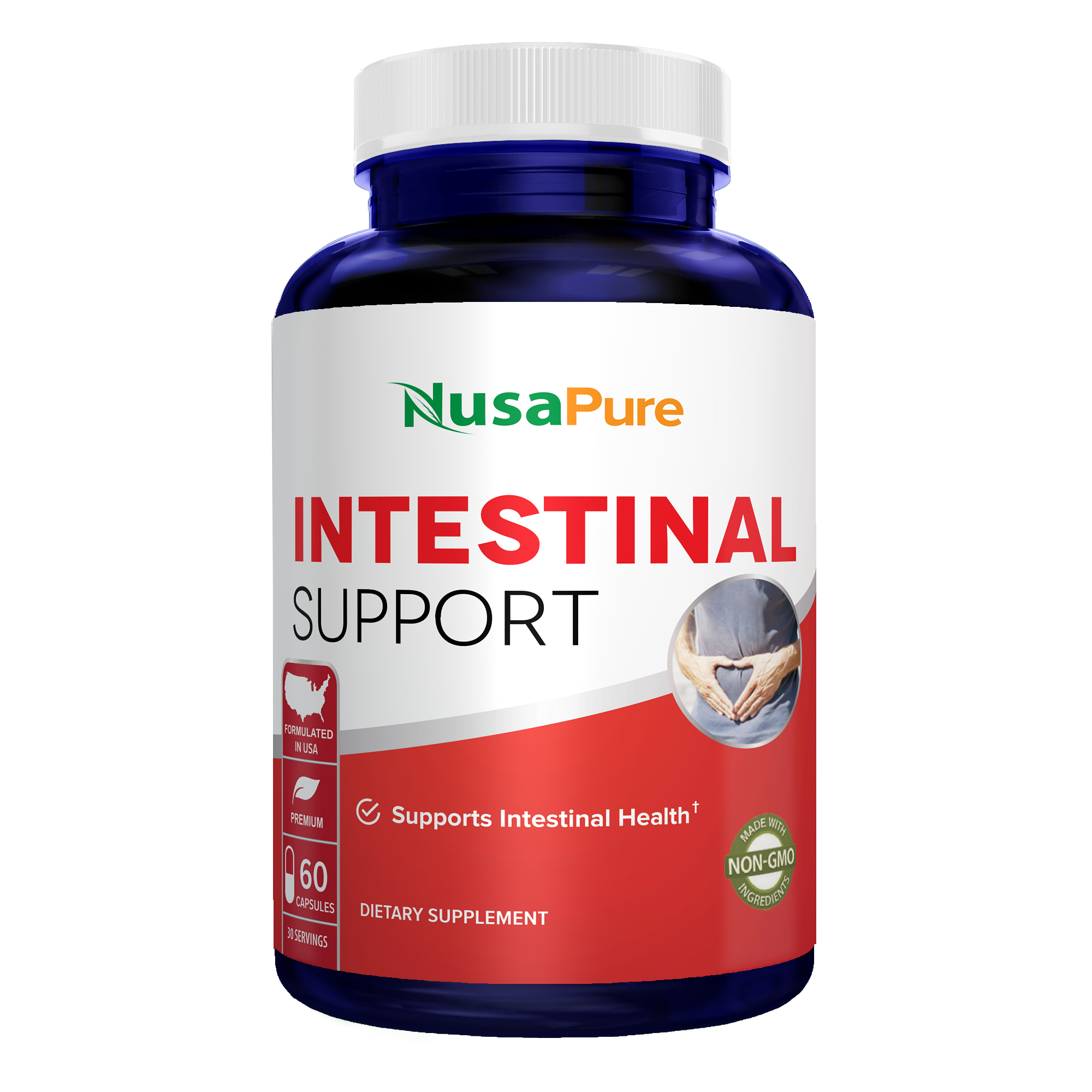 Intestinal Support 1475mg + Zinc - 60 Caps