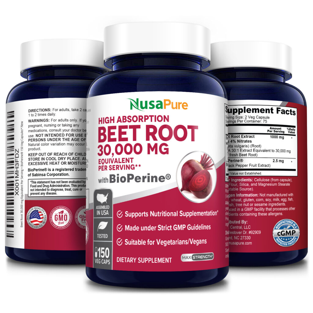Beet Root 30,000mg 150 Veg Caps ( Vegan, Non GMO & Gluten free