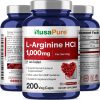 L - Arginine 1000mg - 200 Veg Caps (100% Vegetarian, Non - GMO) - Image 4