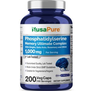 Phosphatidylserine Memory Ultimate Complex 1000mg - 200 Veg Caps (100% Vegetarian, Non-GMO)