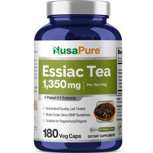 NusaPure Essiac Tea 1350 mg 180 Veggie Caps (Vegetarian, Non-GMO)