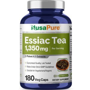 NusaPure Essiac Tea 1350 mg 180 Veggie Caps (Vegetarian, Non-GMO)