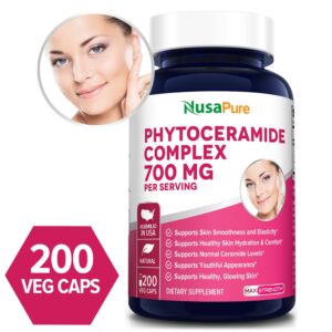 Phytoceramides Complex 700 mg - 200 Veg Caps (100% Vegetarian & Non-GMO)