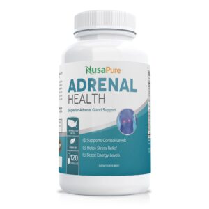 Adrenal Support with Bioperine- 120 capsules - With Ashwagandha Root, L-Tyrosine.