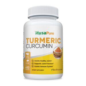 Turmeric Curcumin with Organic Turmeric & Bioperine ( Vegetarian) - 60 Caps